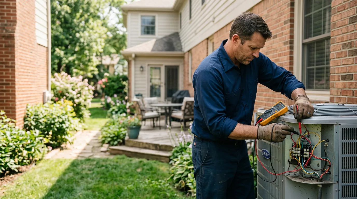 HVAC technician working near Woodsboro, TX